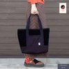Aizome Japan Aizome-Dyed Handbag – Velvet Finish, Made in Japan