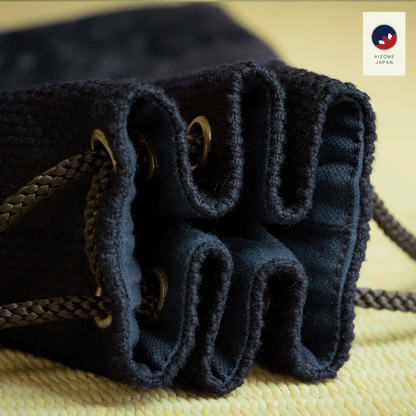 Aizome Japan - Genuine Aizome-Dyed Drawstring Pouch - Made in Japan - made in Japan