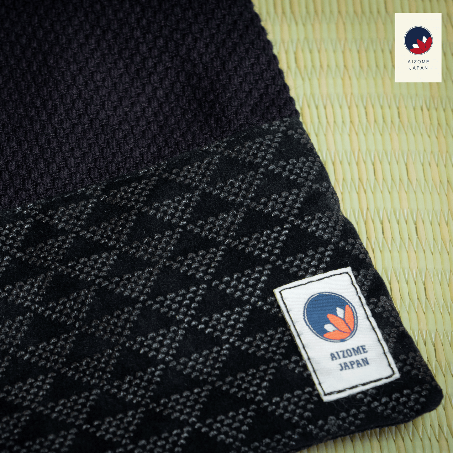 Aizome Japan - Genuine Aizome-Dyed Drawstring Pouch - Made in Japan - made in Japan