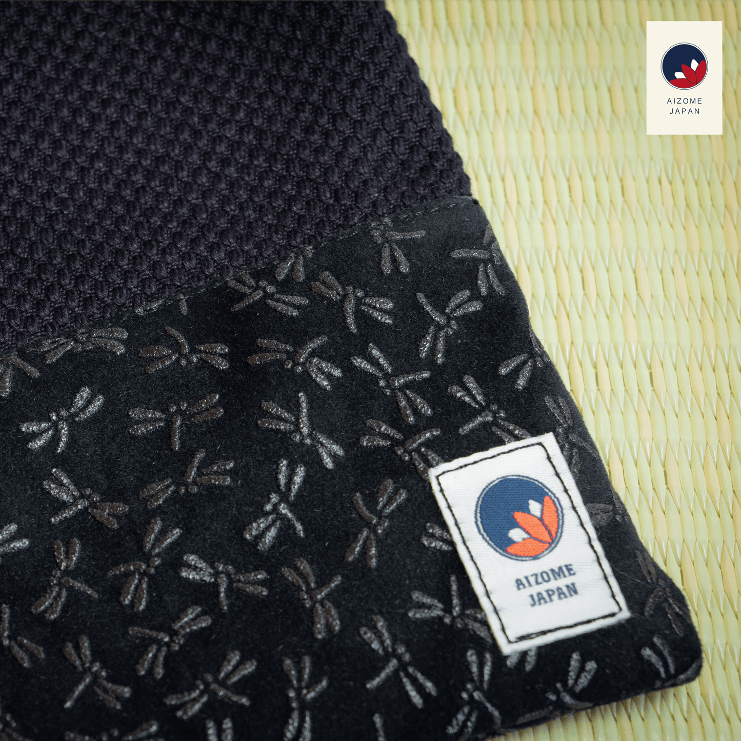Aizome Japan - Genuine Aizome-Dyed Drawstring Pouch - Made in Japan - made in Japan