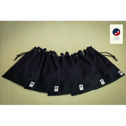 Aizome Japan - Genuine Aizome-Dyed Drawstring Pouch - Made in Japan - made in Japan
