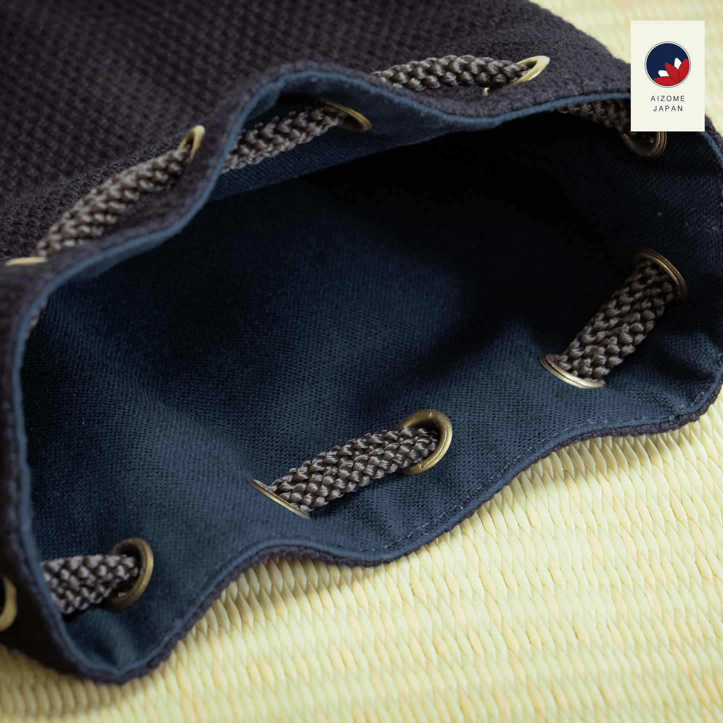 Aizome Japan - Genuine Aizome-Dyed Drawstring Pouch - Made in Japan - made in Japan
