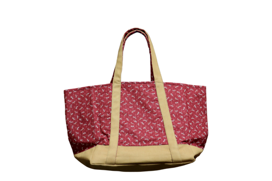 OUTLET  WAGARA TOTE BOGU BAG - YAGASURI TONBO RED