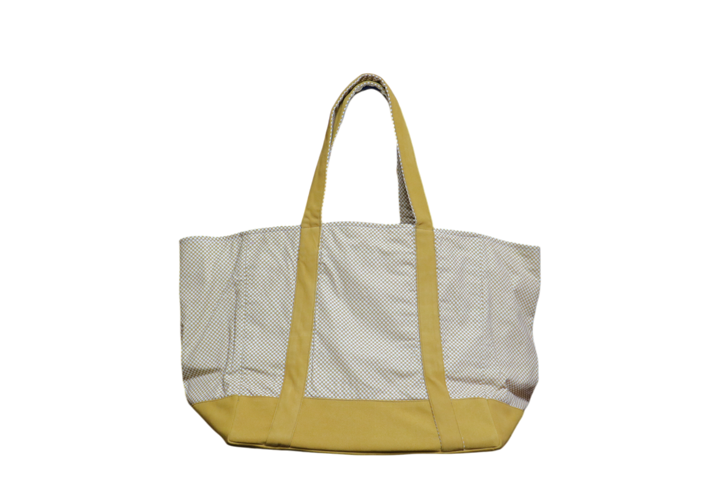 OUTLET  WAGARA TOTE BOGU BAG - ICHIMATSU MUSTARD COLOR