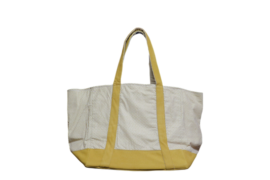 OUTLET  WAGARA TOTE BOGU BAG - ICHIMATSU MUSTARD COLOR