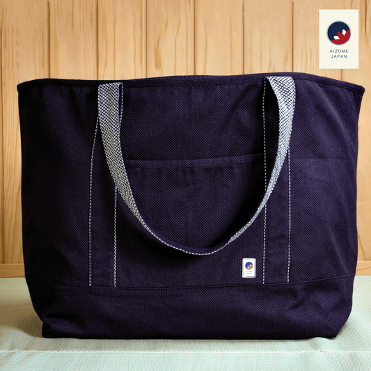 AIZOME JAPAN Aizome-Dyed Tote-Style Bogu Bag