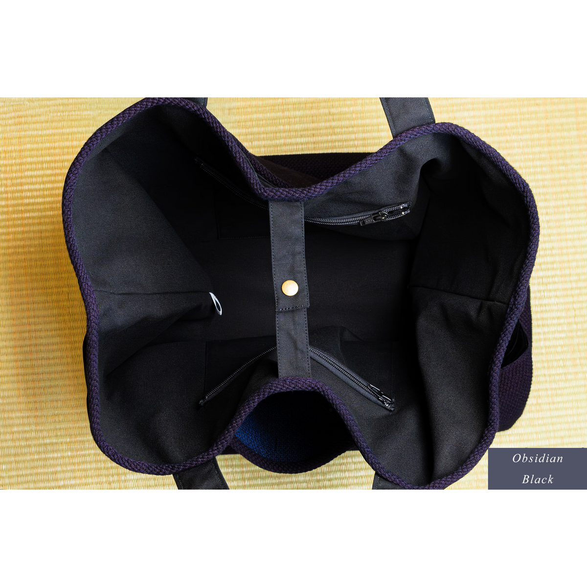 Aizome Japan Tote-Style Aizome-Dyed Bogu Bag – Velvet Finish, Made in Japan