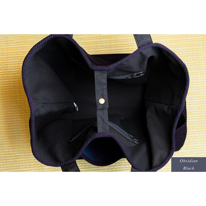 Aizome Japan Tote-Style Aizome-Dyed Bogu Bag – Velvet Finish, Made in Japan